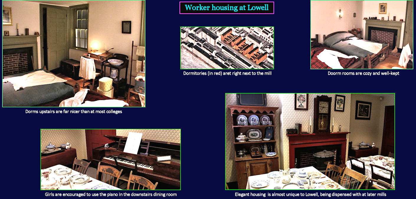 Lowell worker housing, 1800s